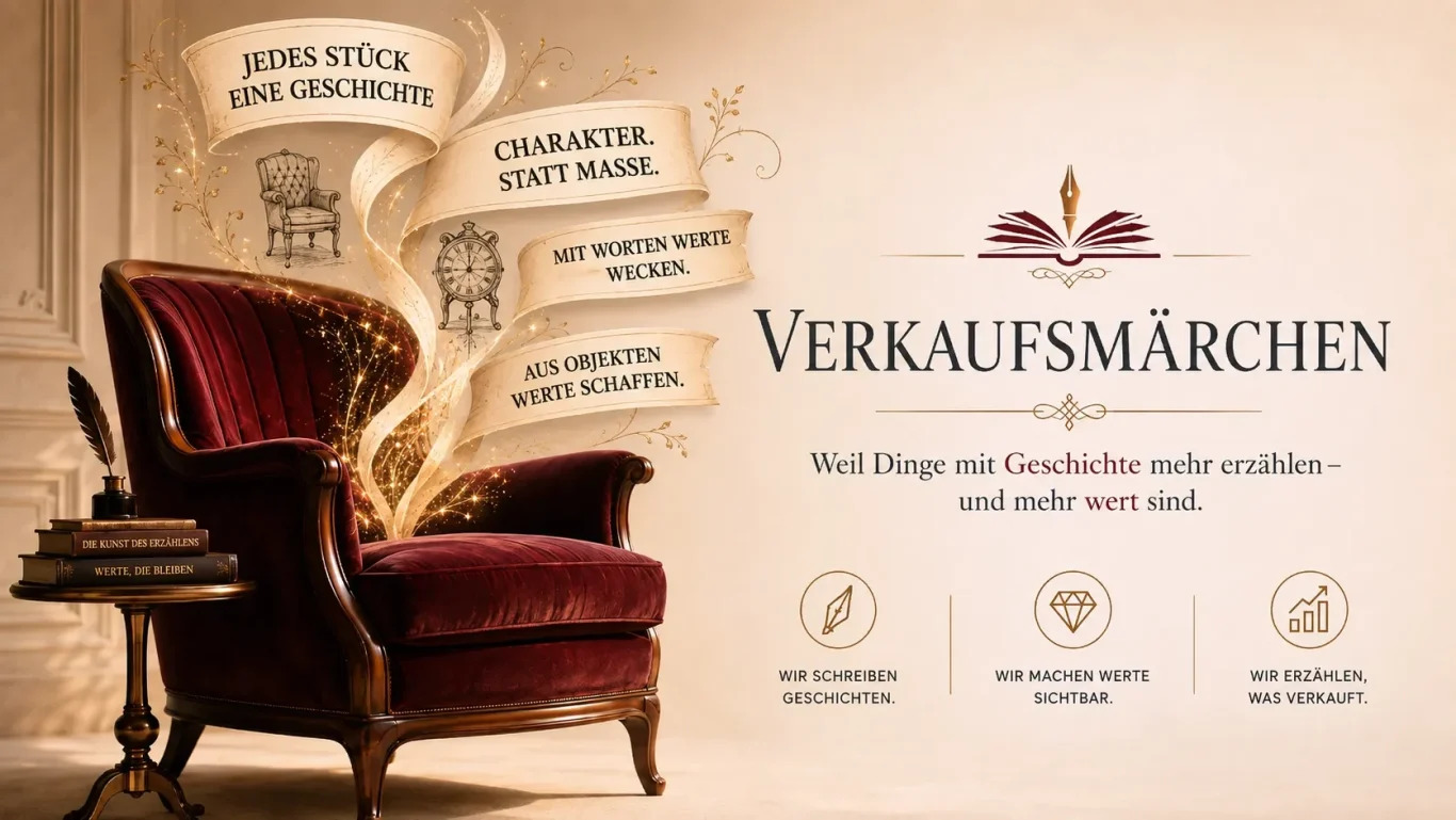 Verkaufstexte mit Geschichte und Wert Verkaufsmärchen – individuelle Verkaufstexte mit Geschichte und Wert